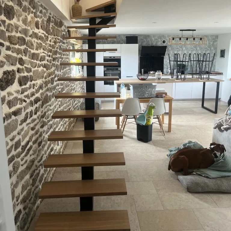 Création d'un escalier à limon central0