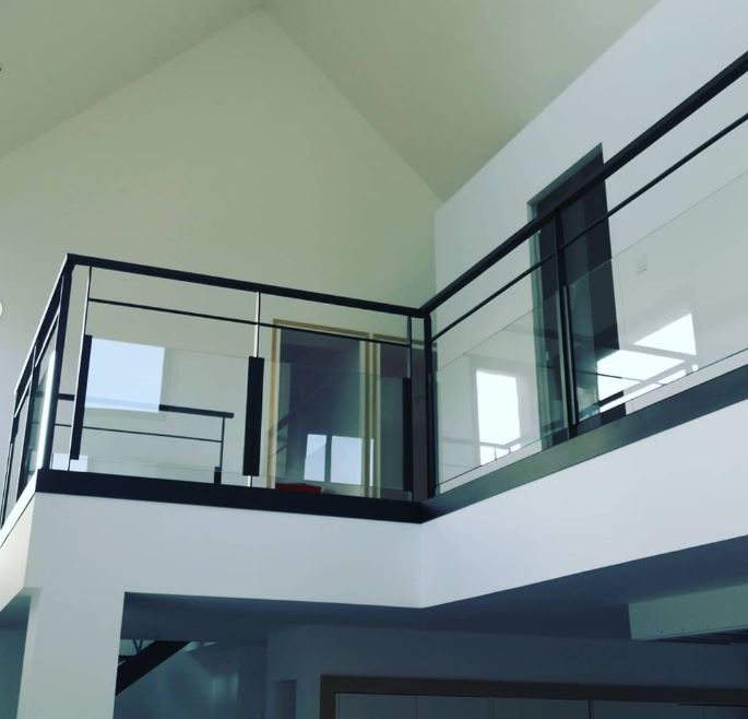 Garde-corps acier verre1