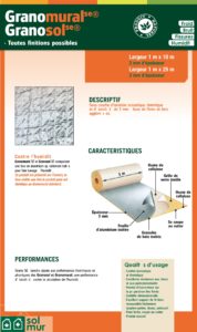 Fiche technique et descriptive Granomural