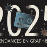 Exemple de design inspiré des tendances 2025 en graphisme