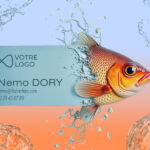 la carte de visite qui se transforme en poisson au contact de l'eau, retour sur le premier avril de Veoprint