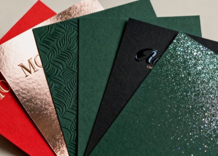 exemple de différentes finitions pour le print b2b