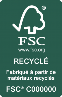 label fsc recyclé vert foncé