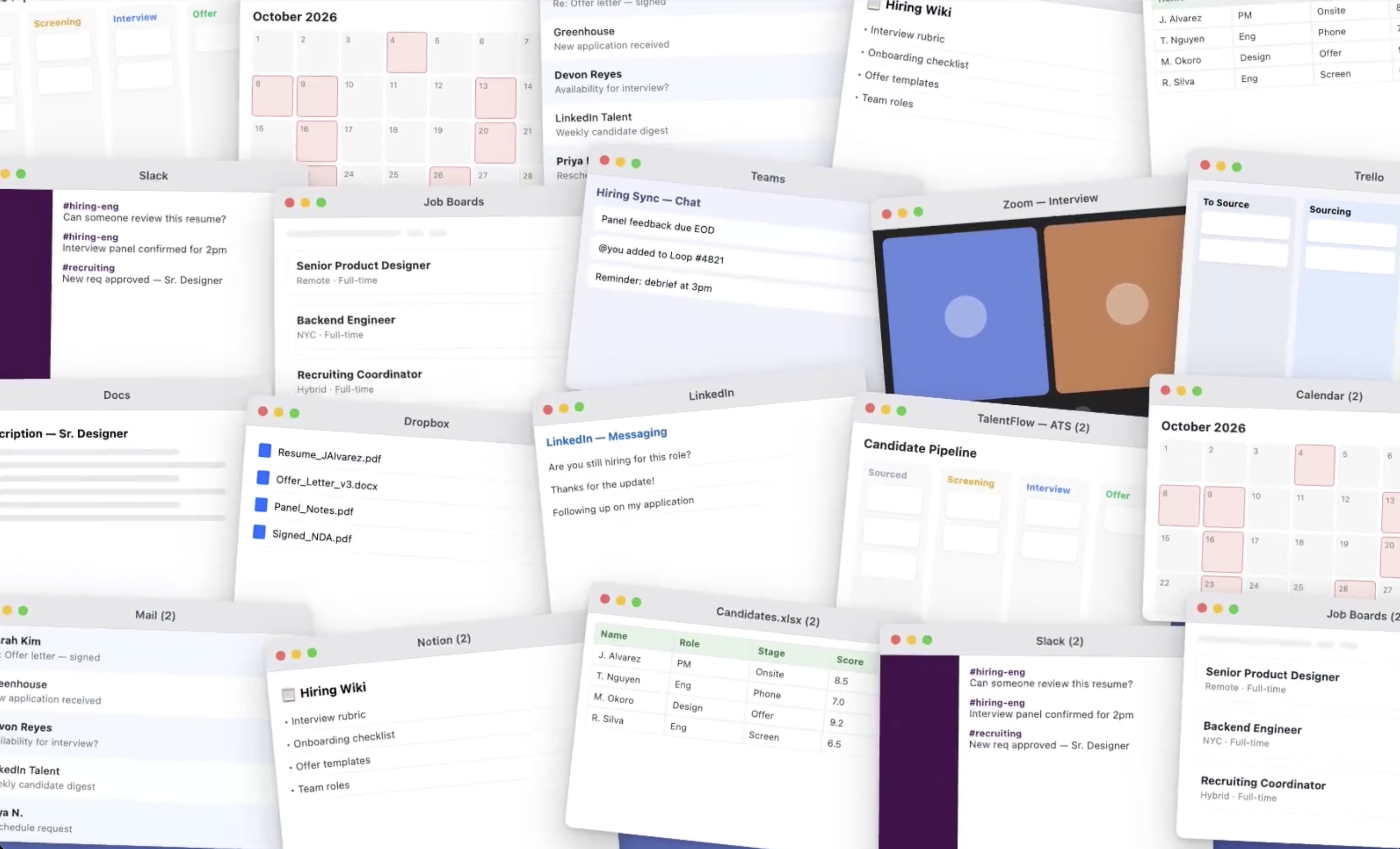 How many tabs does it take to hire one candidate?