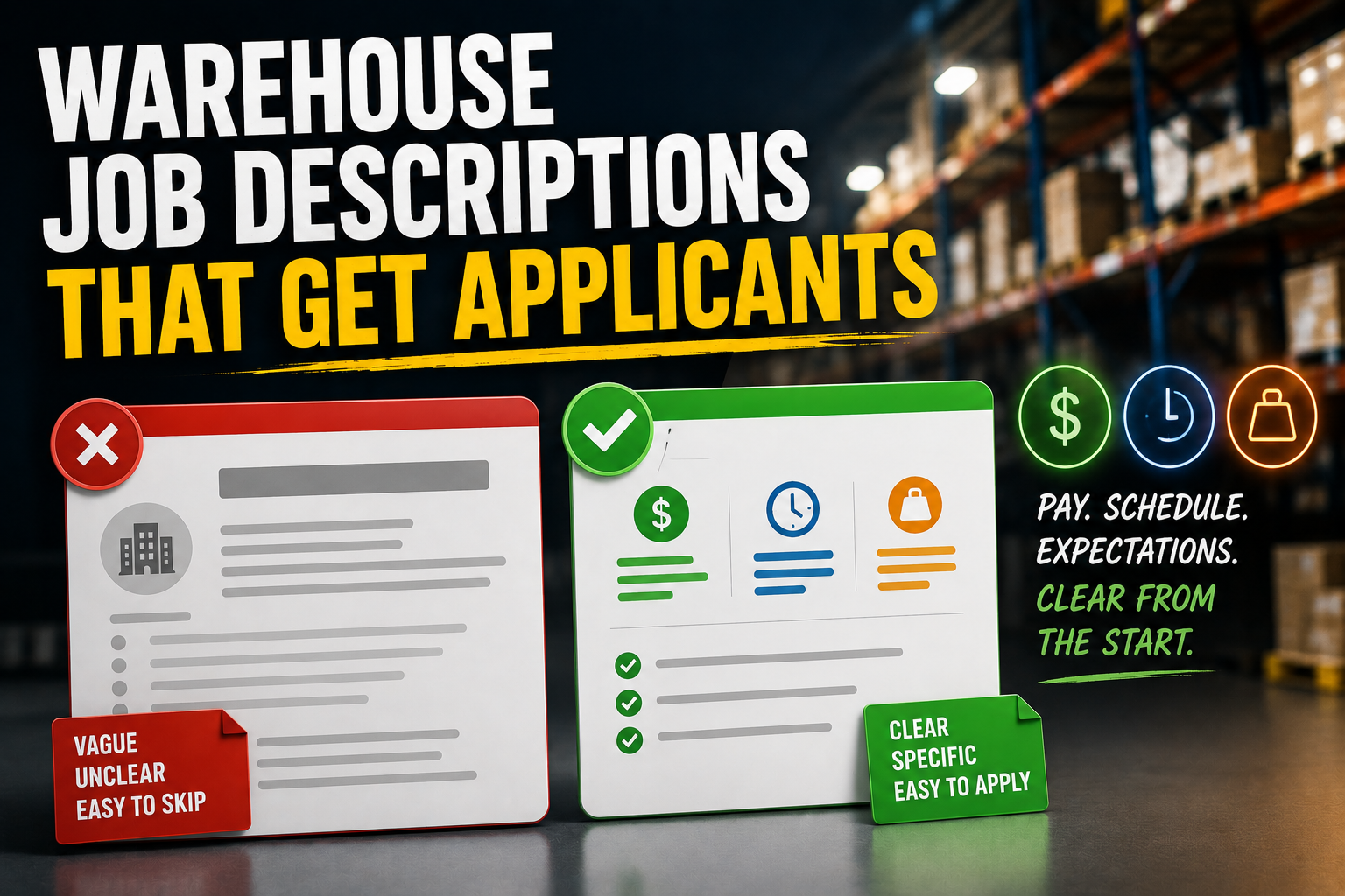 Warehouse Job Descriptions: What Gets Applicants to Apply