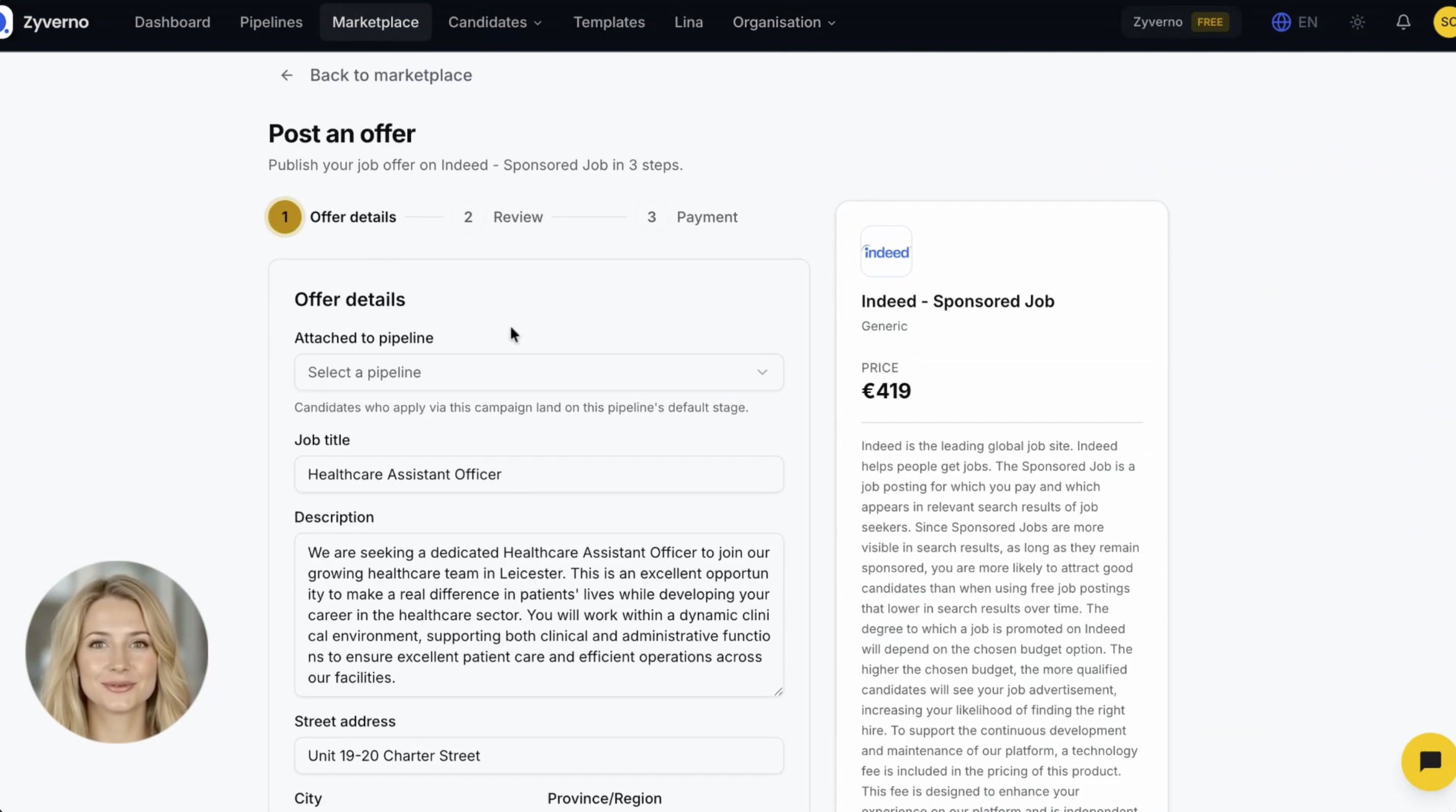 Generate job descriptions with AI in seconds